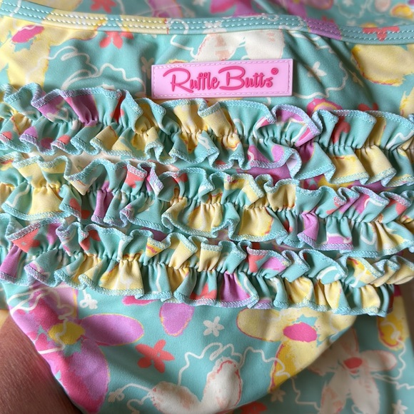 Ruffle Butts two-piece swimsuit. Size 7 children’s. - Picture 2 of 8